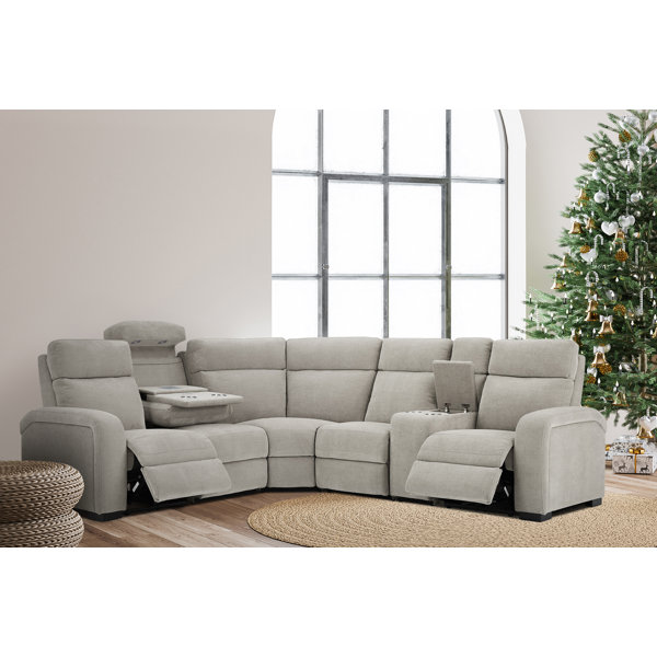Latitude Run® 6 Piece Upholstered Reclining Sectional Wayfair